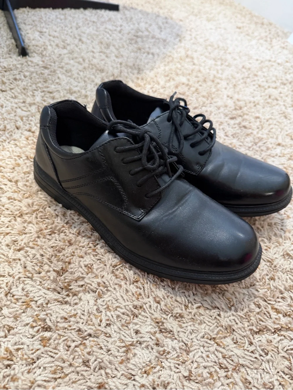 Deer Stags Black Men's Lace-Up Derby Shoes - Classic Work Dress